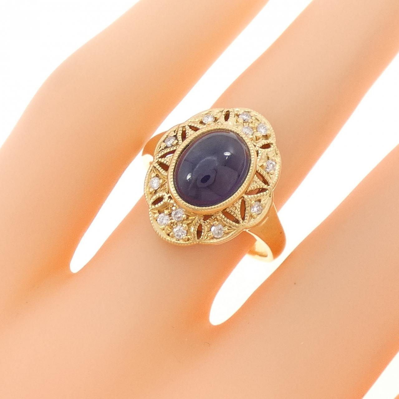 K18YG サファイヤ リング 2.68CT