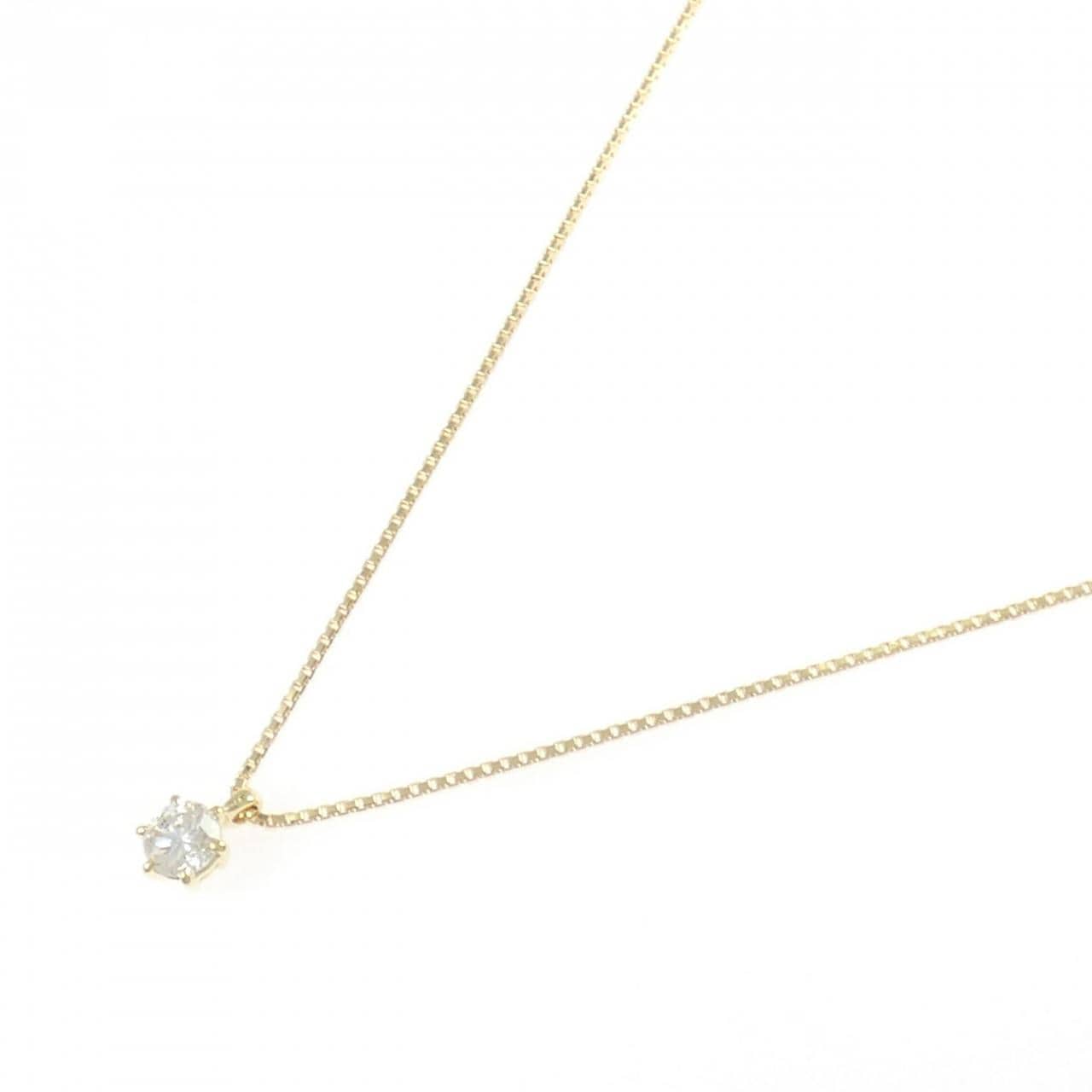 K18YG ソリティア ダイヤモンド ネックレス 0.46CT