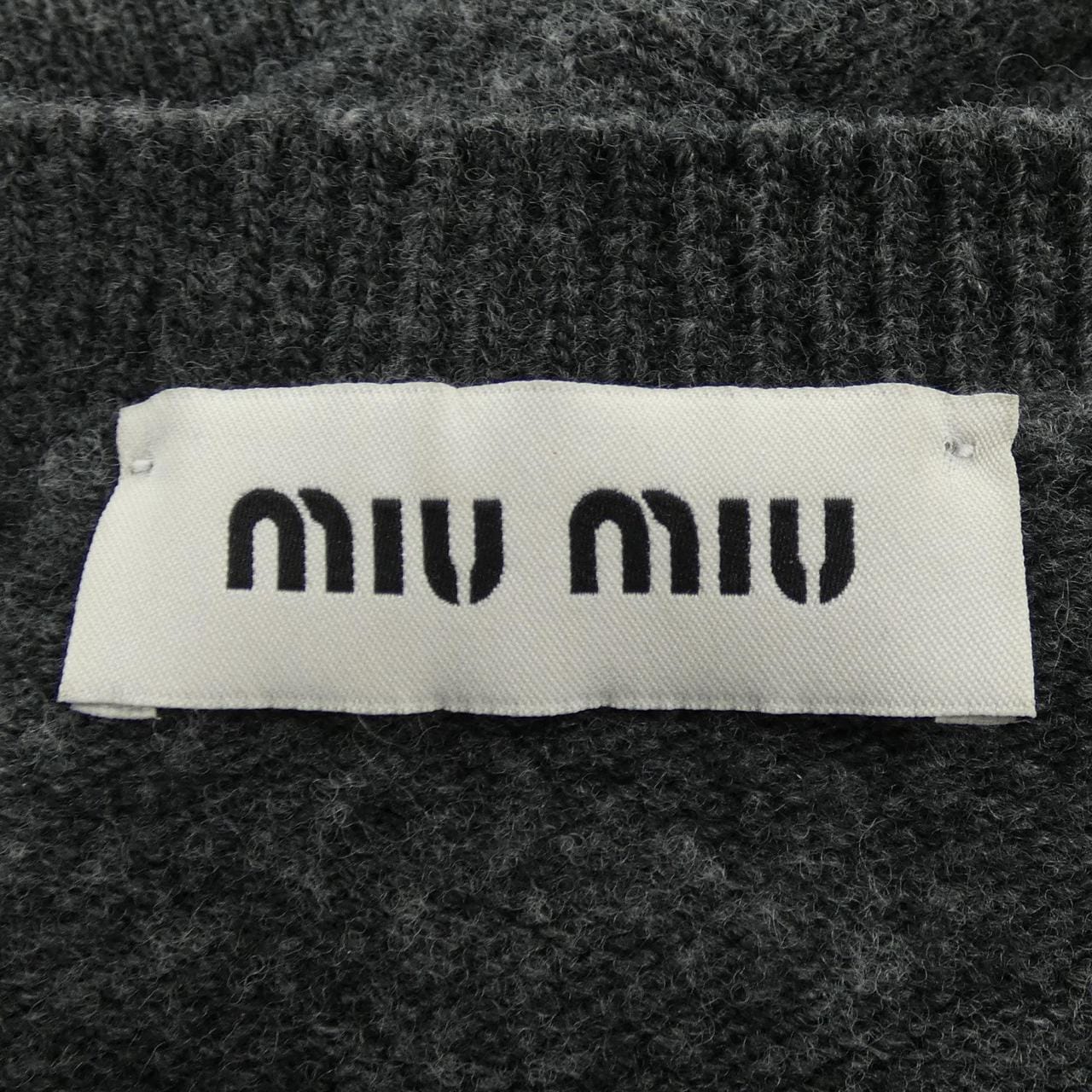 ミュウミュウ MIU MIU MIU MIU ロゴ DNA02T SOOO 13WS カーディガン