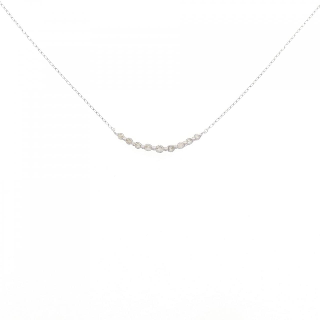 K18WG ダイヤモンド ネックレス 0.10CT