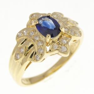 K18YG サファイヤ リング 0.49CT