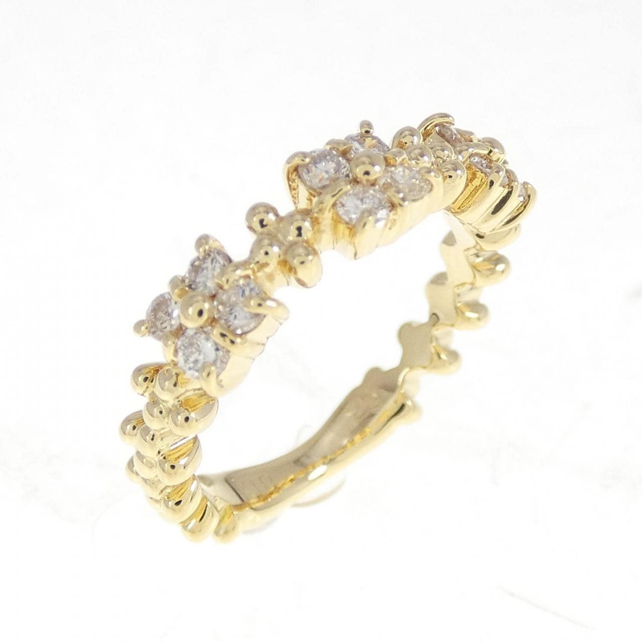 K18YG ダイヤモンド ピンキー リング 0.25CT
