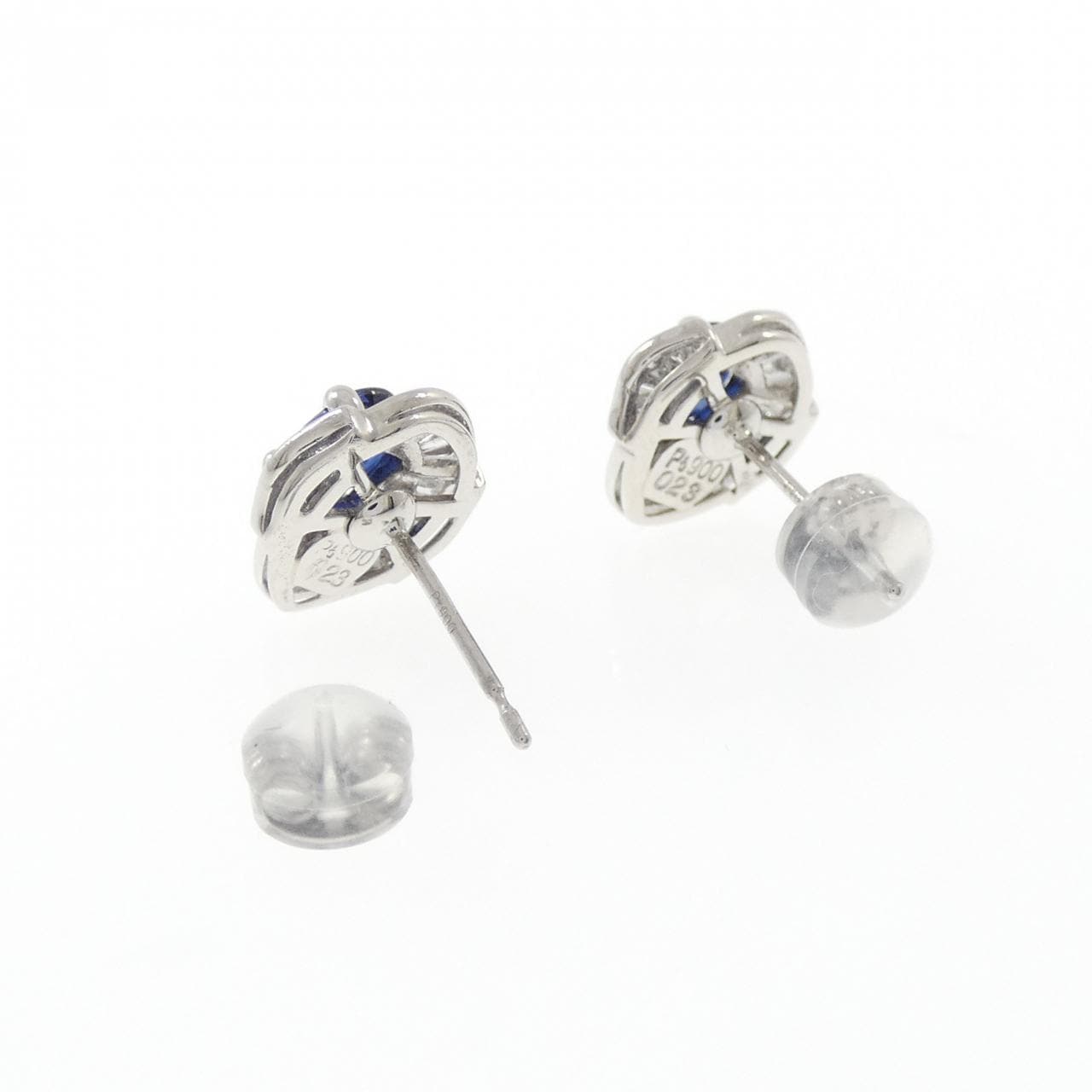 PT900 サファイヤ ピアス 1.00CT