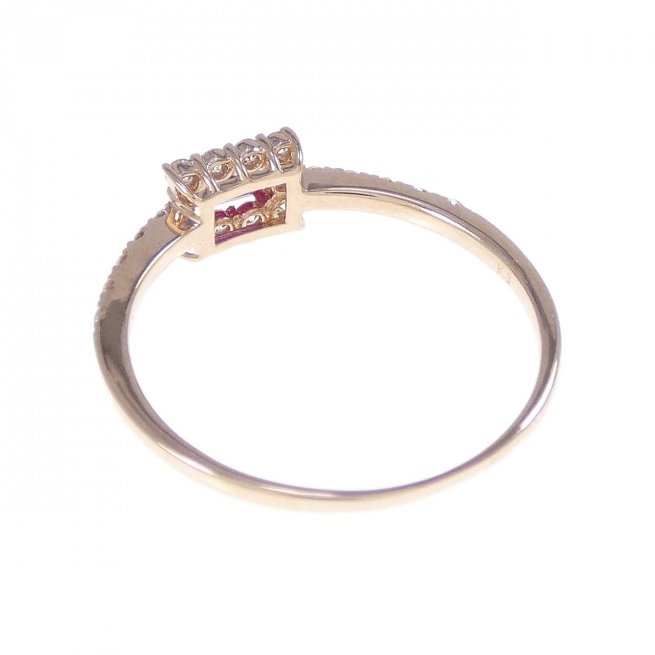 K18PG ルビー リング 0.08CT