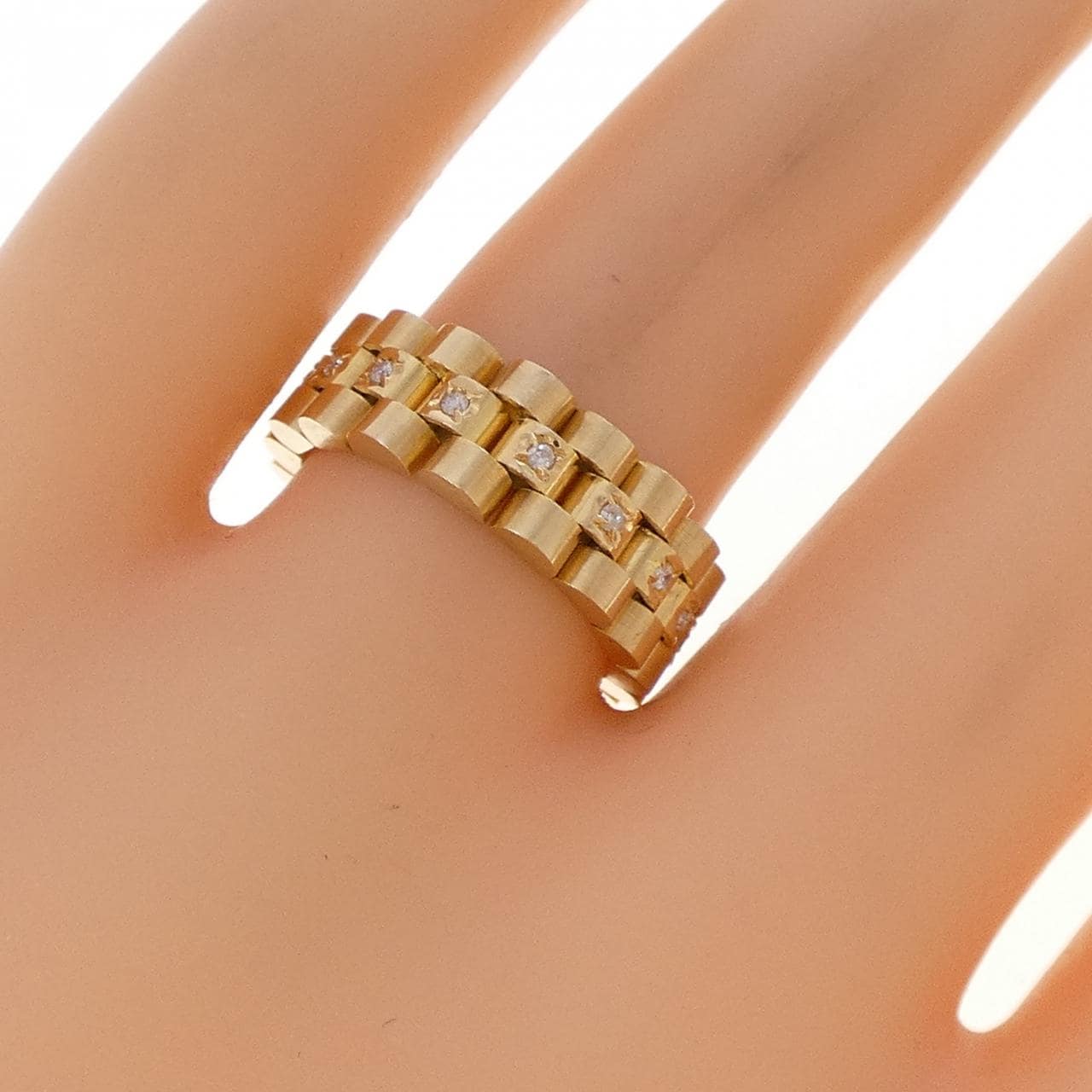 750YG ダイヤモンド リング 0.10CT