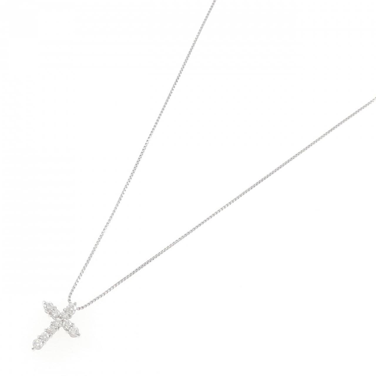 PT900/PT850 クロス ダイヤモンド ネックレス 0.30CT