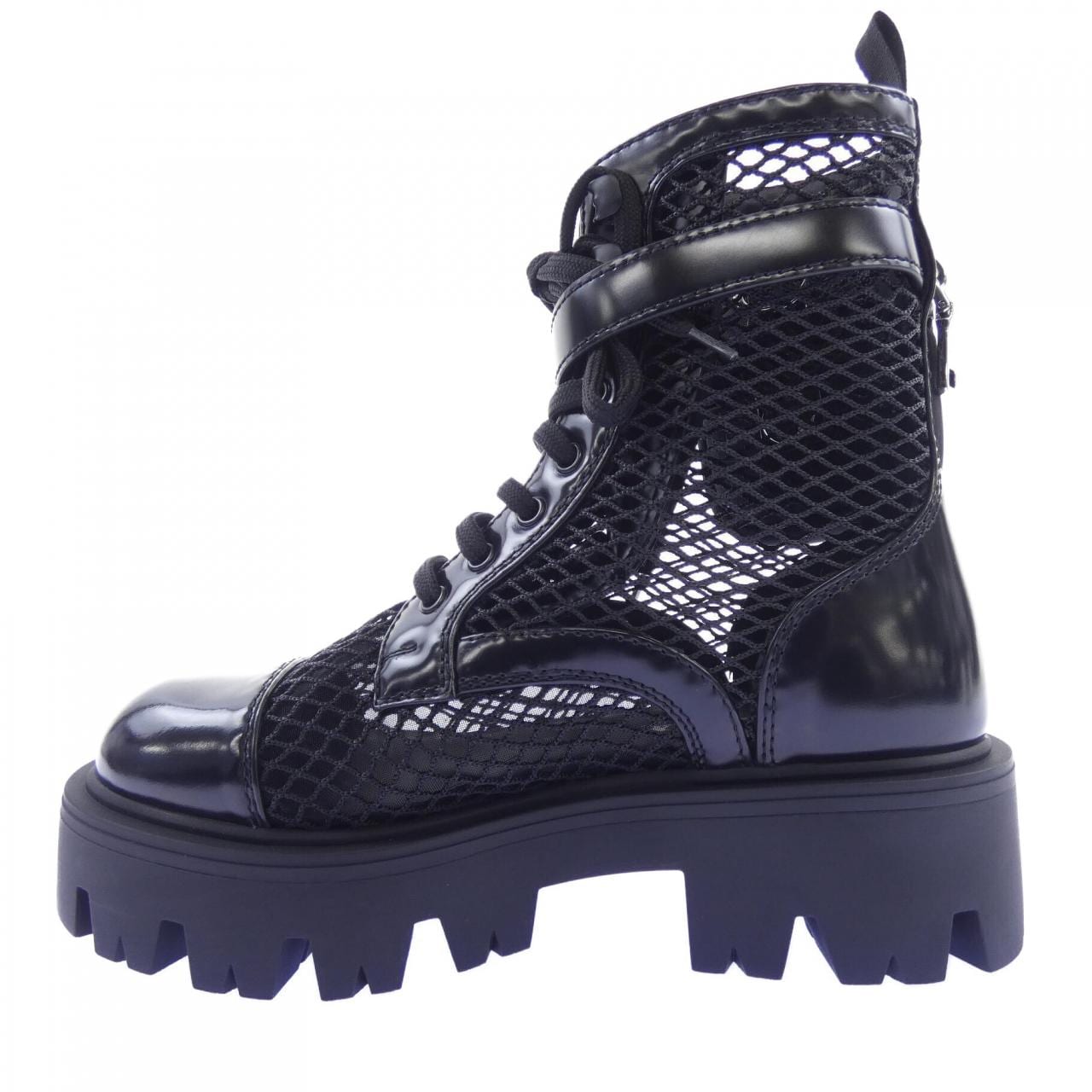 プラダ PRADA メッシュ コンバット トライアングルロゴ 1T337O ブーツ