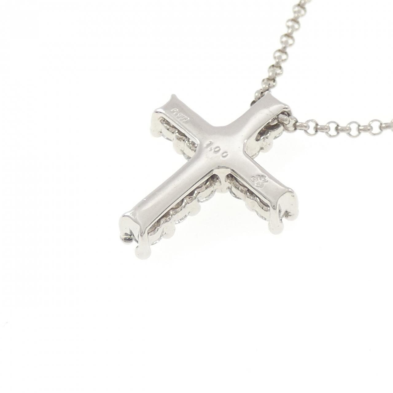PT900/PT850 クロス ダイヤモンド ネックレス 1.00CT
