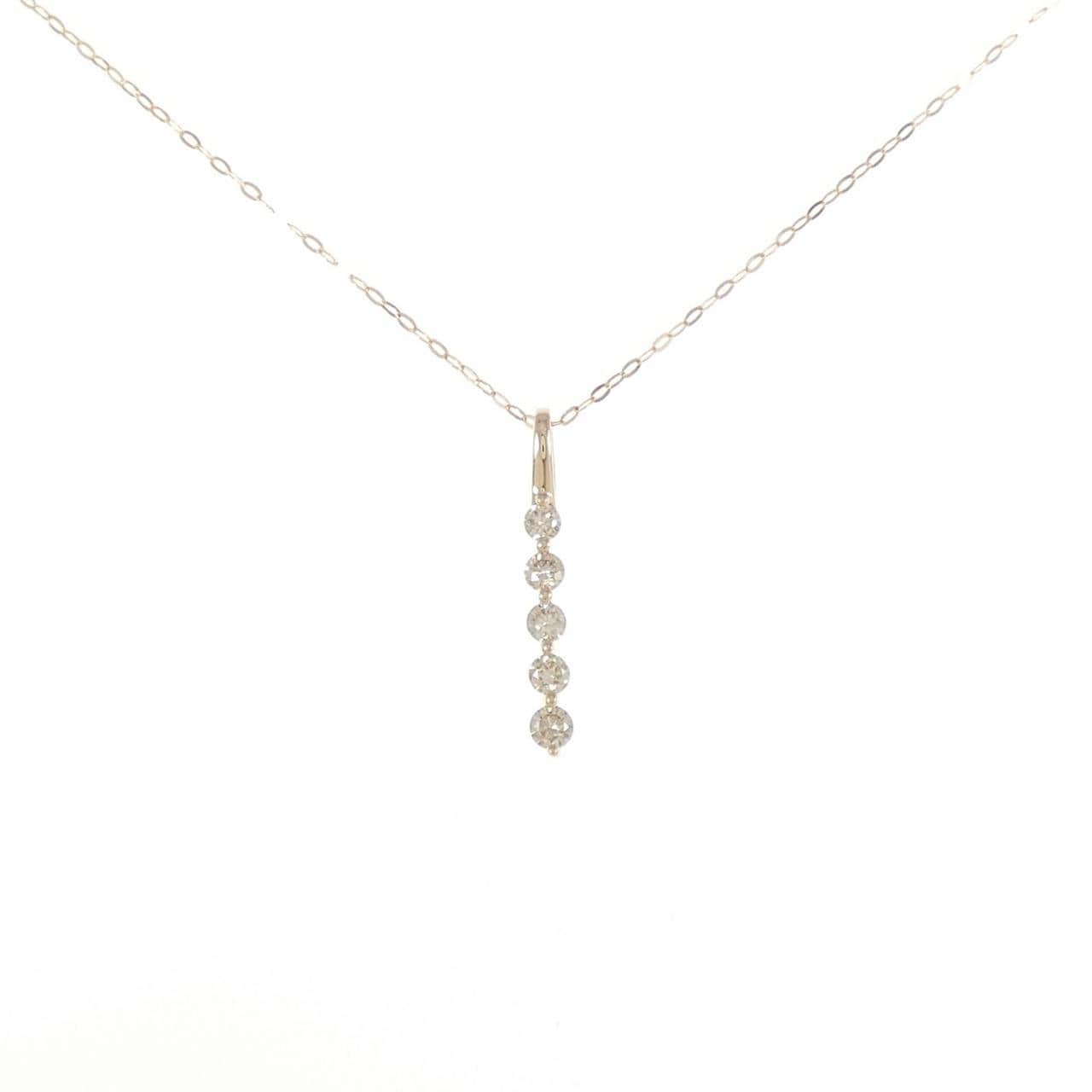 K18PG ダイヤモンド ネックレス 0.30CT