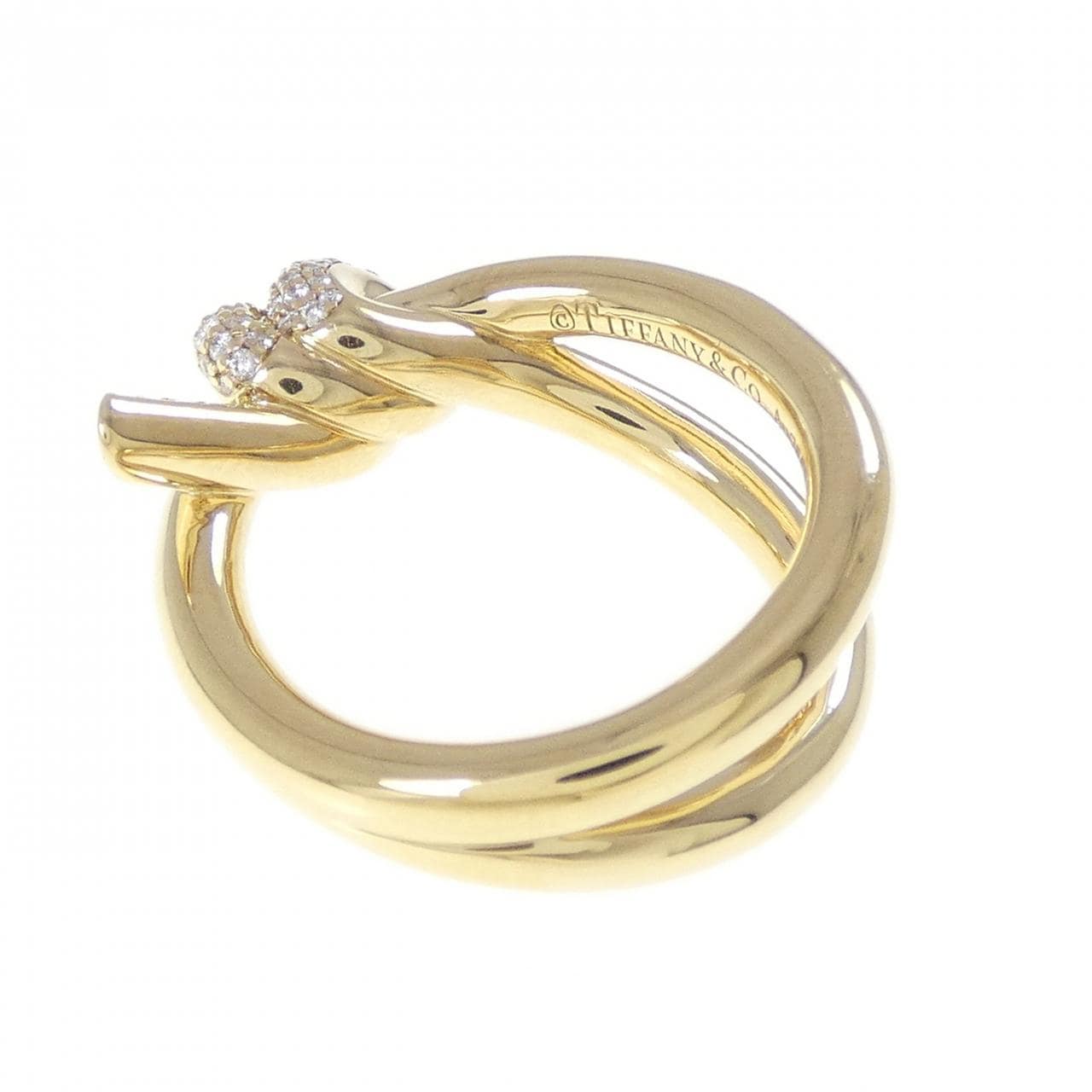 ティファニー ダブルロウ リング 0.31CT