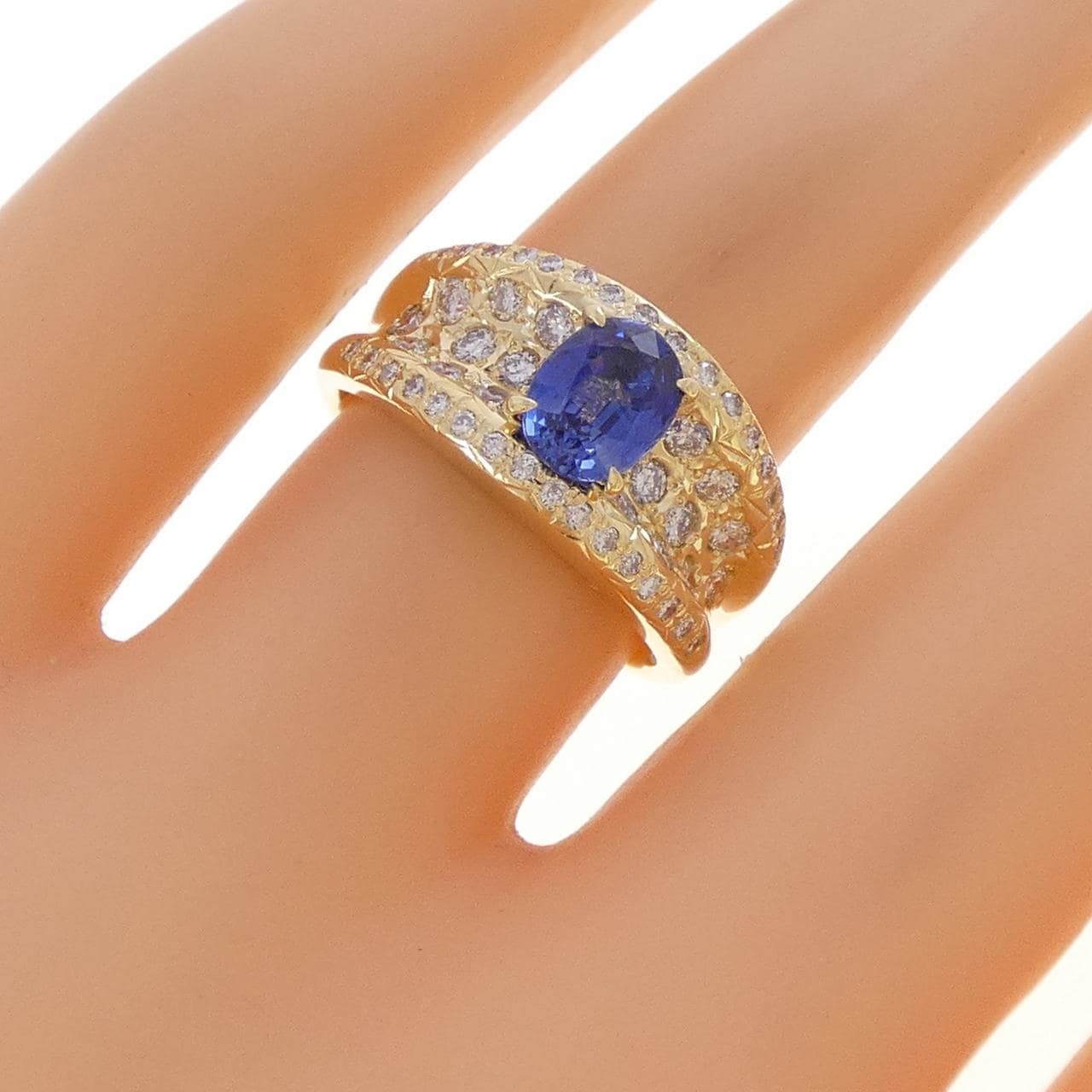K18YG サファイヤ リング 0.99CT