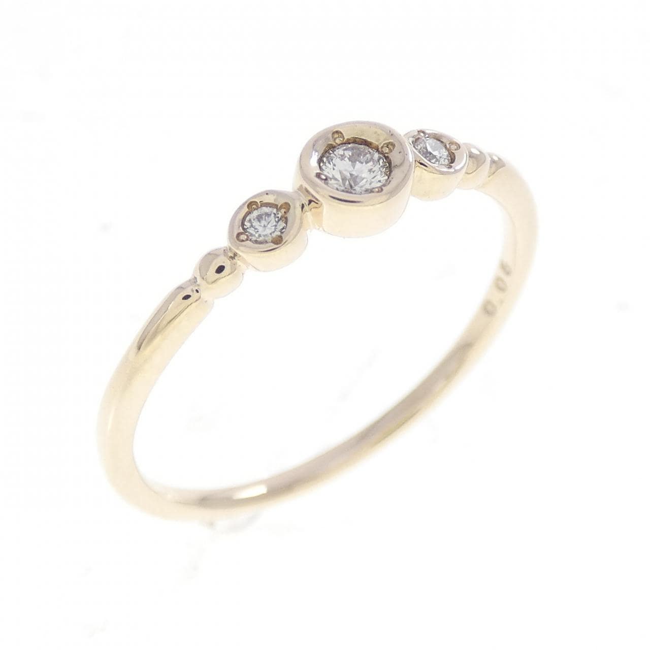K10YG ダイヤモンド リング 0.05CT