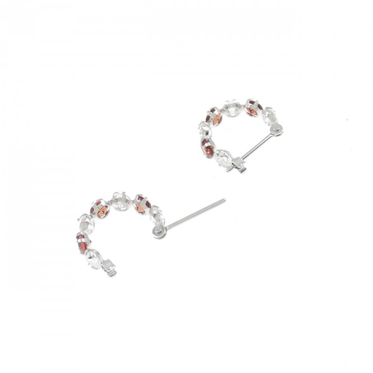 [BRAND NEW] K14WG Garnet Earrings