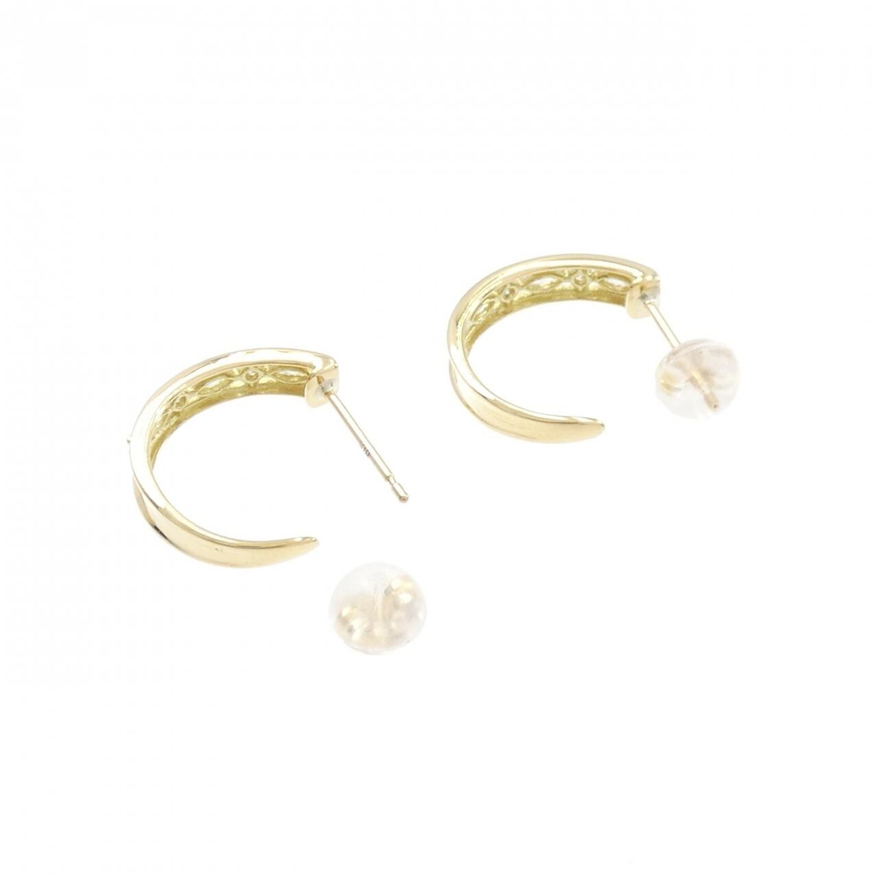 【新品】K18YG ダイヤモンド ピアス 0.24CT