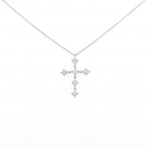 ヴァンドーム クロス ダイヤモンド ネックレス 0.38CT