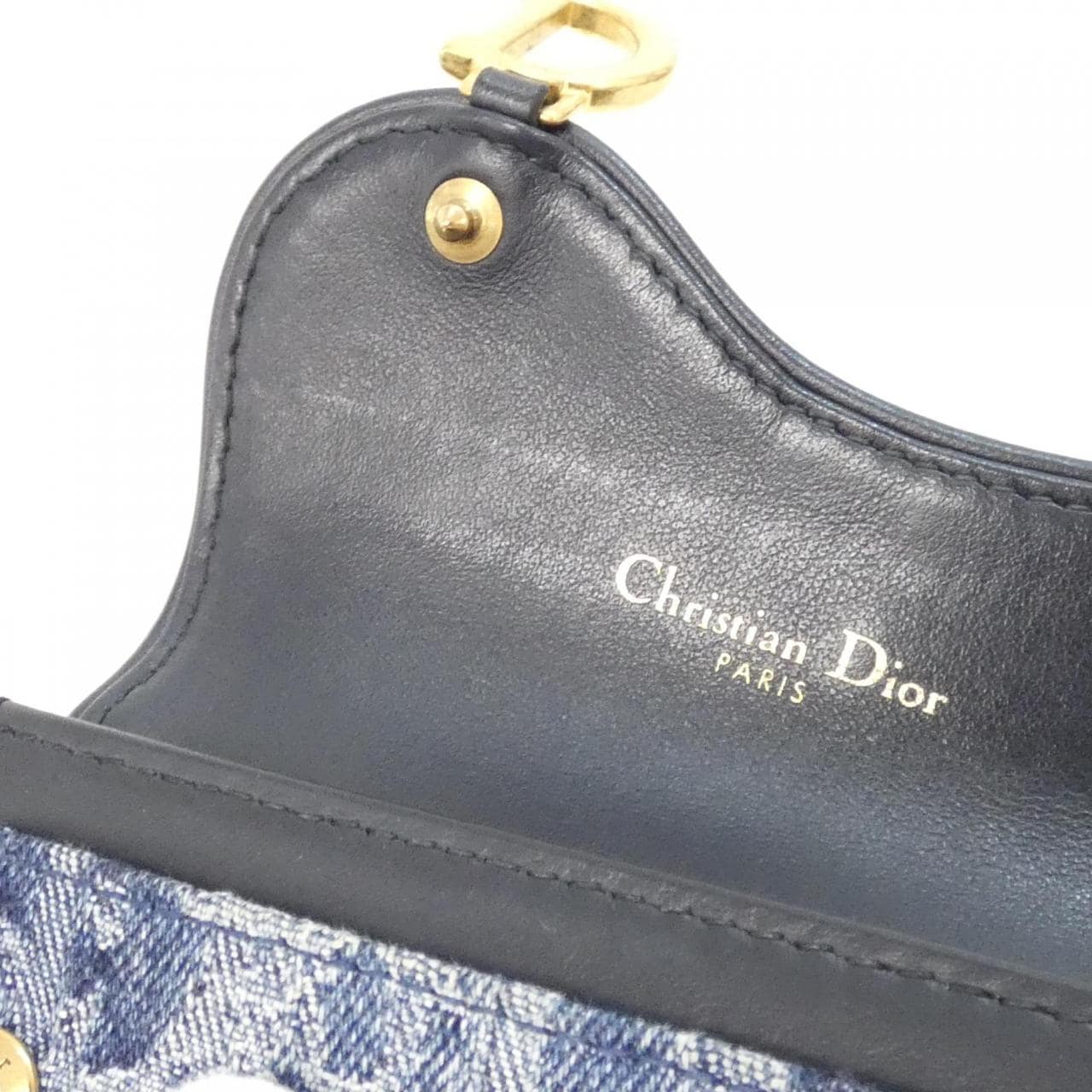クリスチャンディオール DENIM DIOR OBLIQUE サドル ブルーム S5611CDCE カードケース