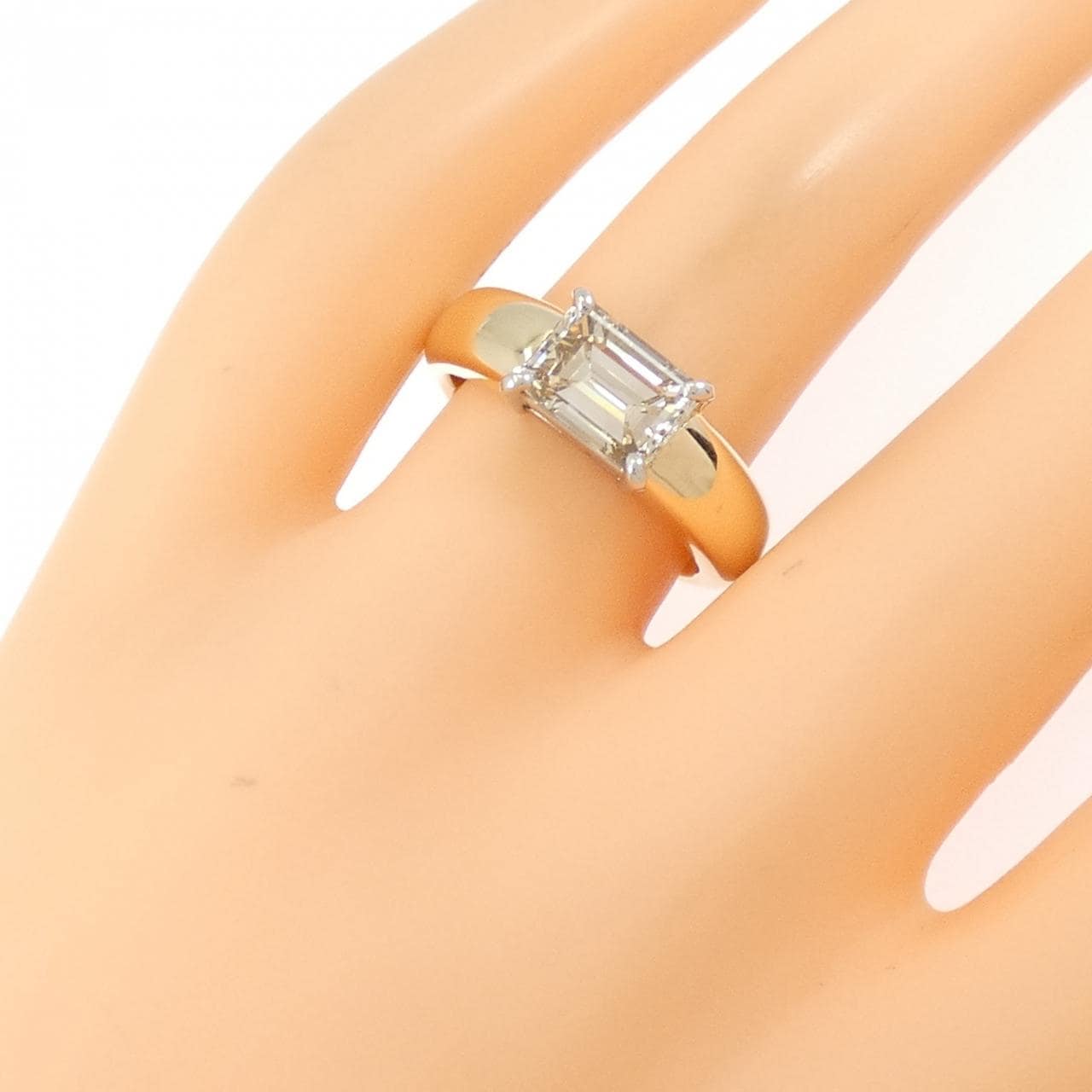 K18YG/PT900 ダイヤモンド リング 1.78CT