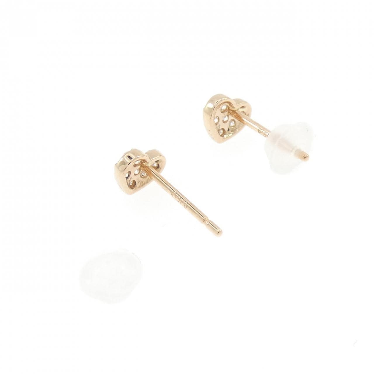 ポンテヴェキオ ハート ダイヤモンド ピアス 0.12CT