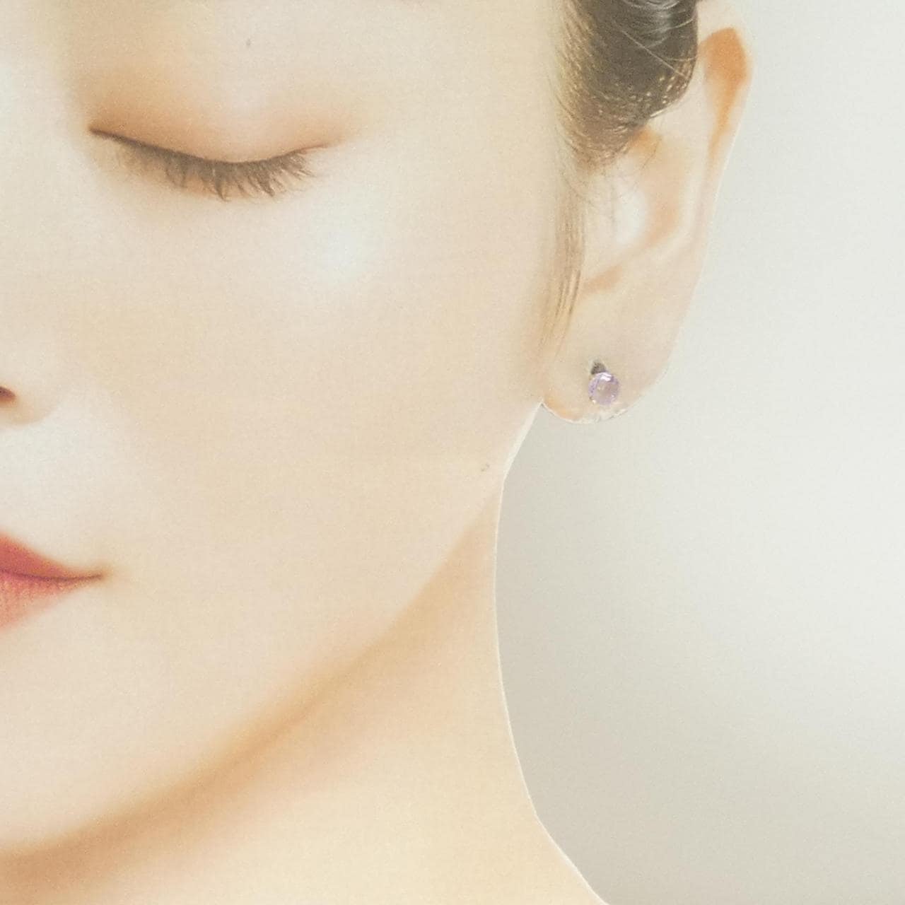 K18YG Amethyst Earrings 0.90CT