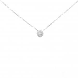K18WG ソリティア ダイヤモンド ネックレス 0.10CT