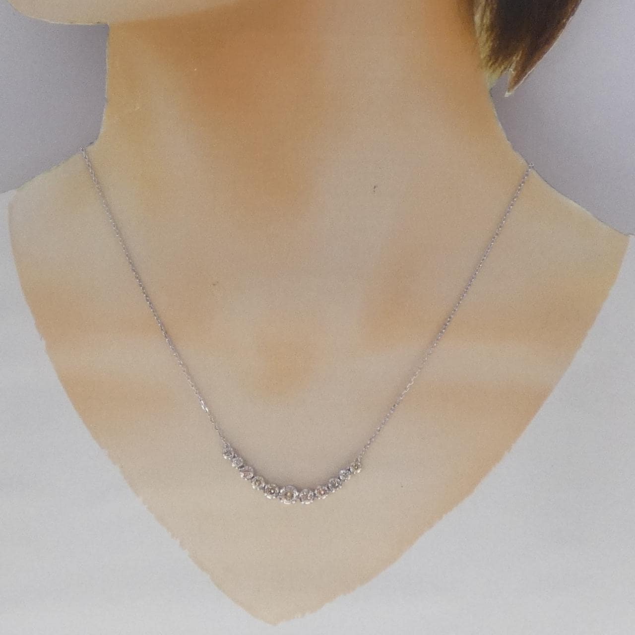 K18WG ダイヤモンド ネックレス