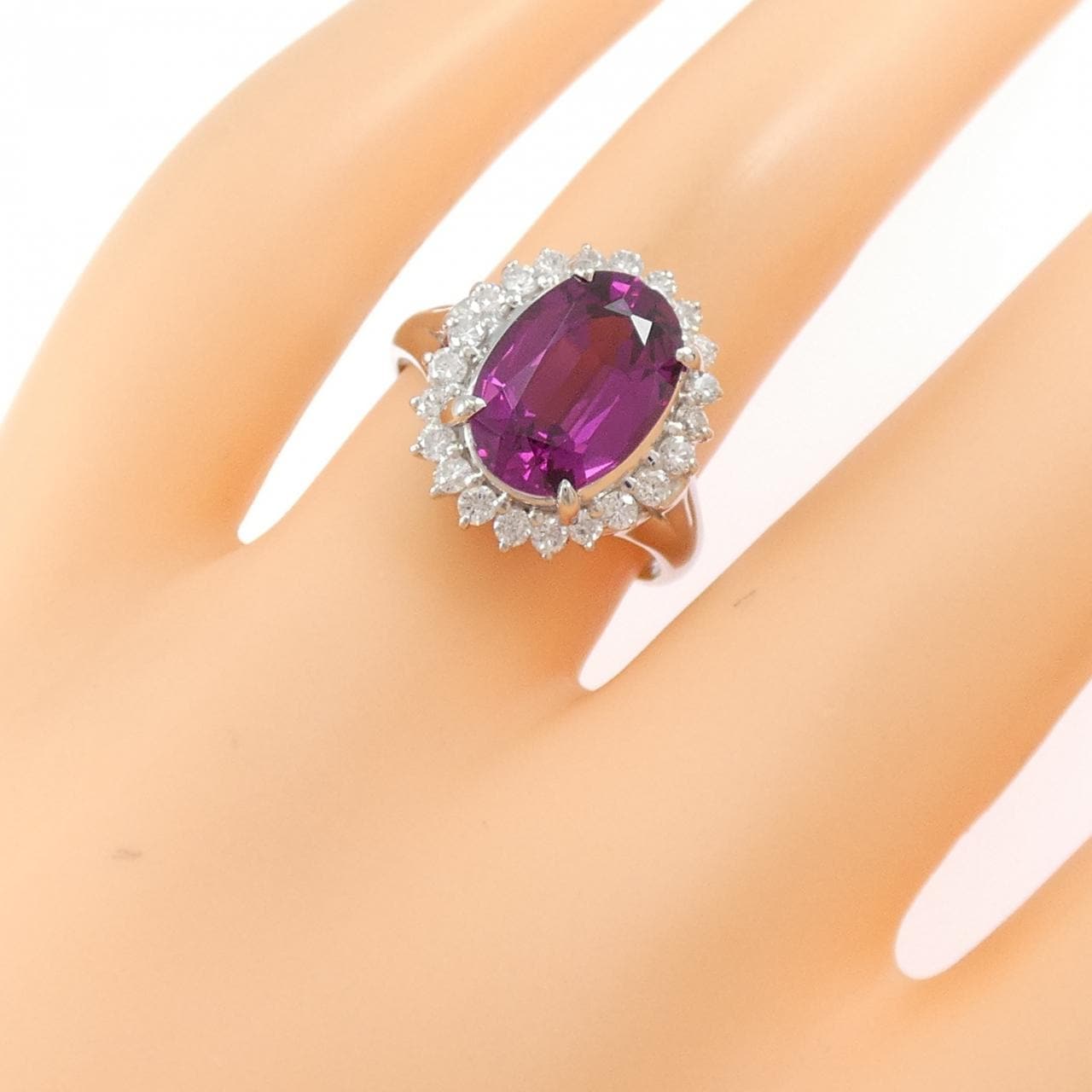 PT900 ガーネット リング 3.46CT