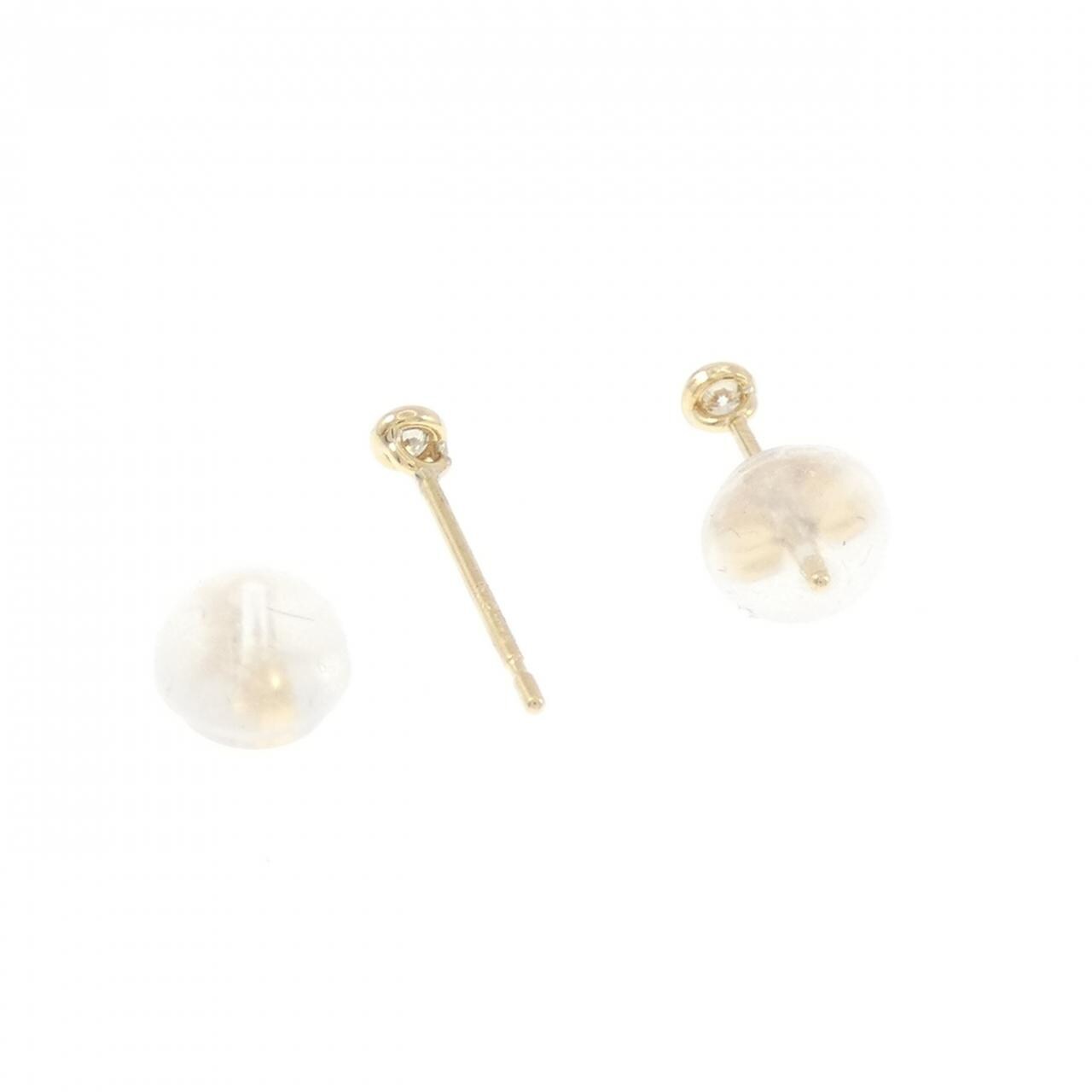 [BRAND NEW] K18YG Solitaire Diamond Earrings 0.04CT