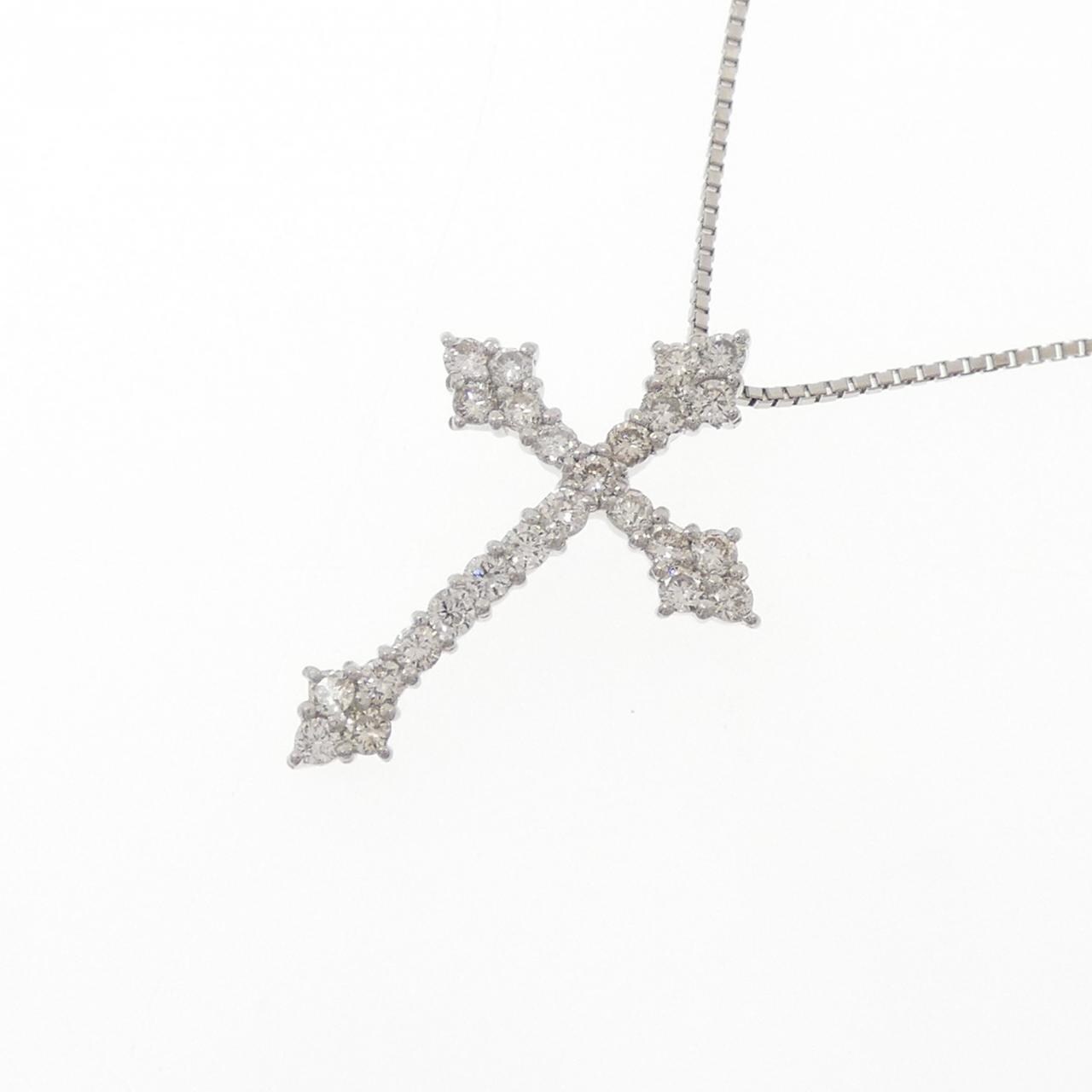 PT900/PT850 クロス ダイヤモンド ネックレス 0.5CT