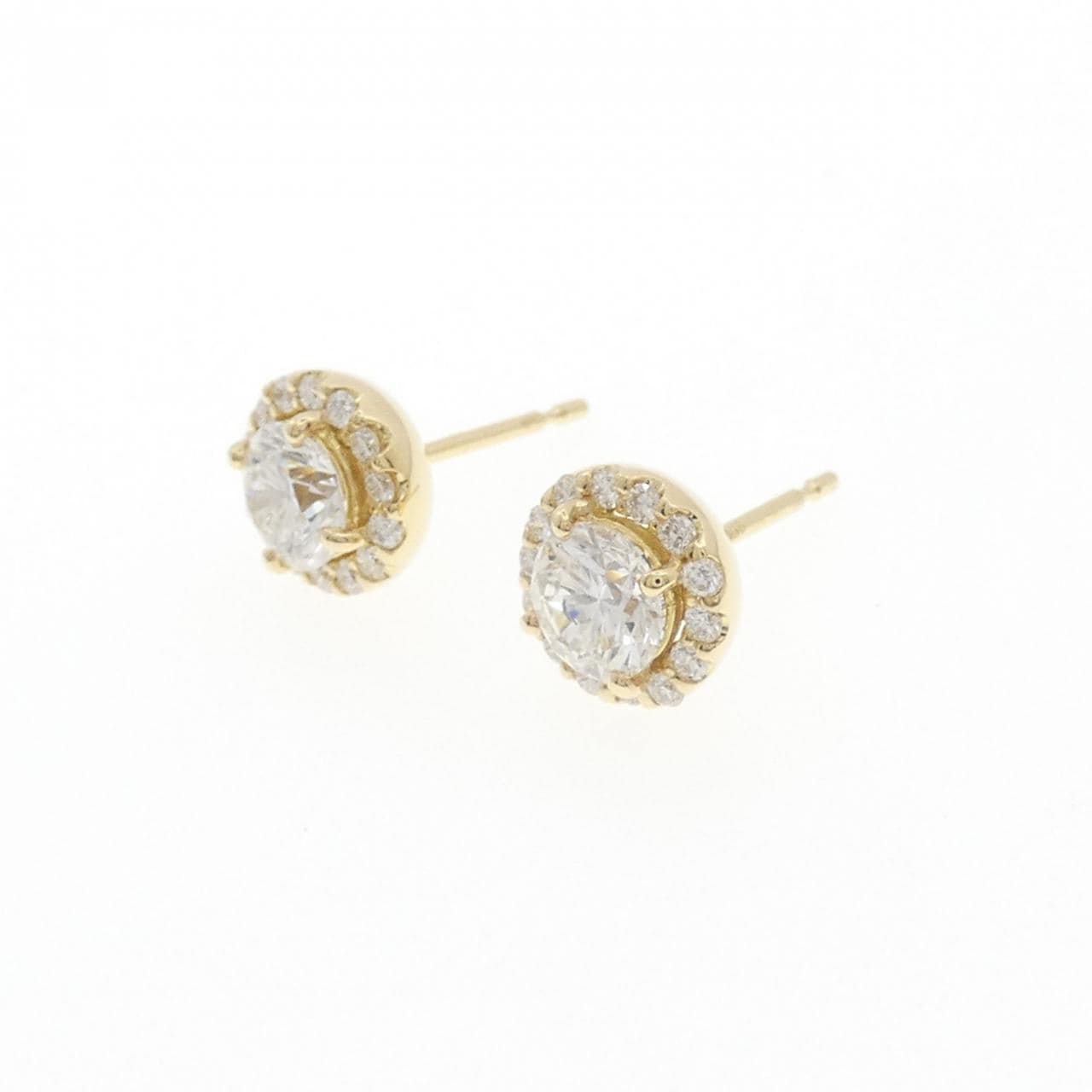【リメイク】K18YG/ST ダイヤモンド ピアス 0.506CT 0.512CT G SI1 VG