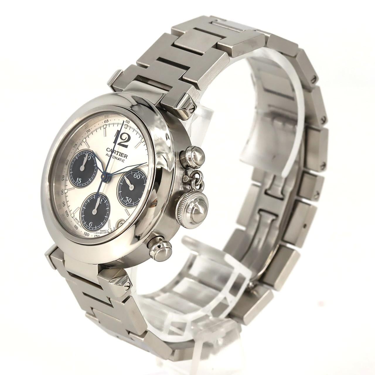カルティエ パシャCクロノグラフ W31048M7 SS 自動巻