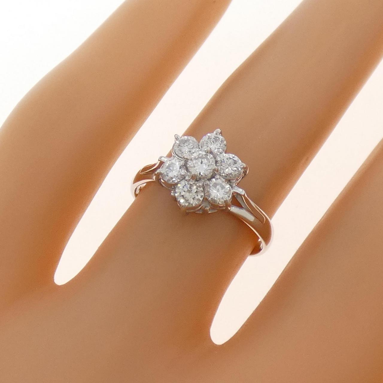 PT900 フラワー ダイヤモンド リング 0.51CT