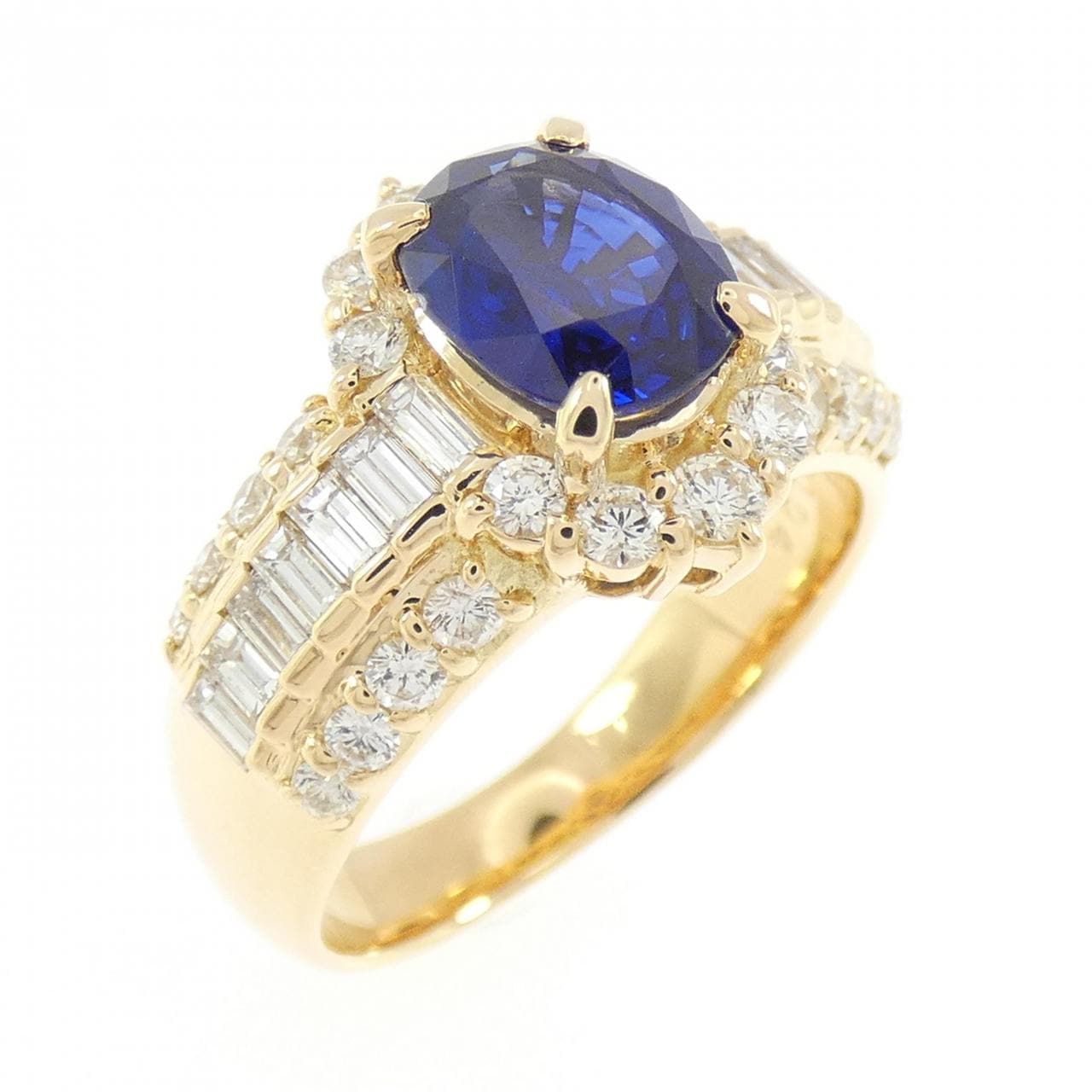 K18YG サファイヤ リング 1.59CT