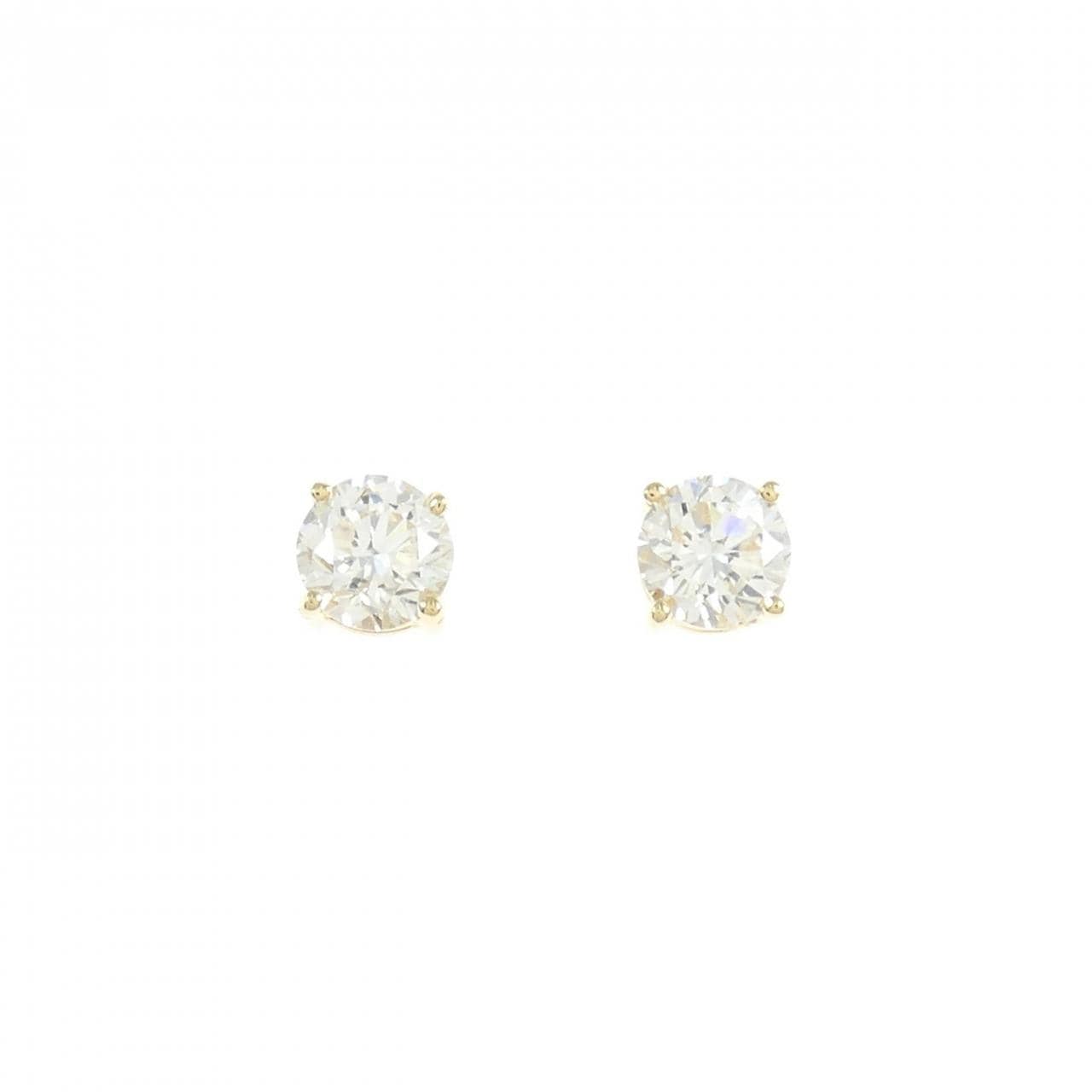 K18YG鑽石耳環 0.307CT 0.319CT G VS2-SI1 VG-GOOD