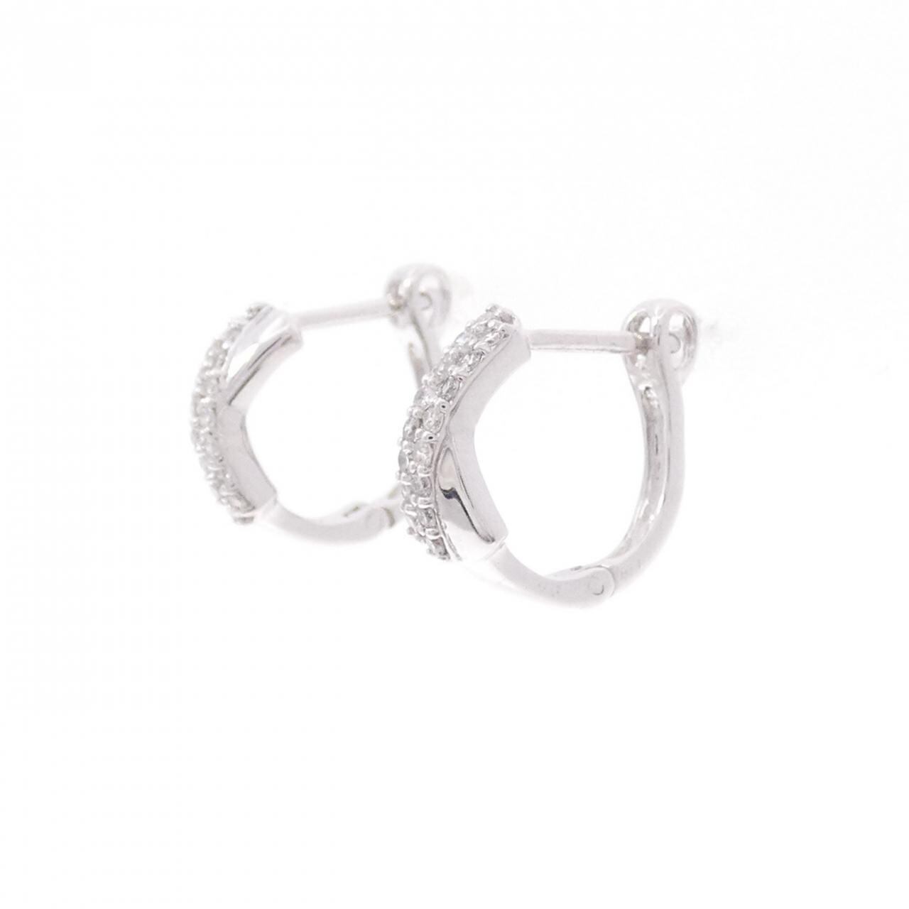 K18WG ダイヤモンド ピアス 0.22CT