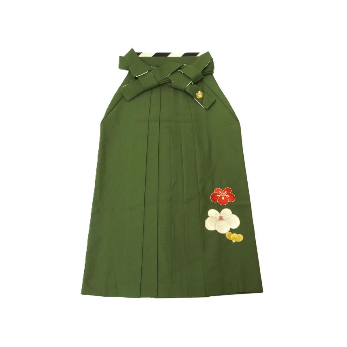 女袴　紅一点　刺繍入り　紐下９５ｃｍ　Ｌサイズ