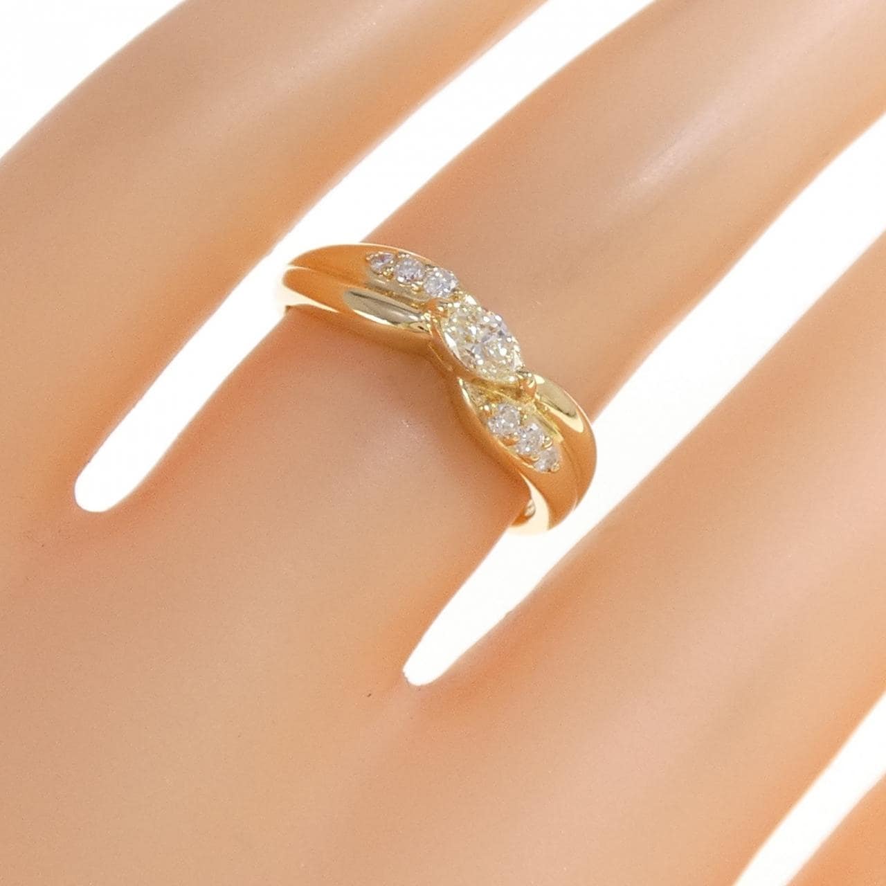 K18YG ダイヤモンド リング 0.18CT