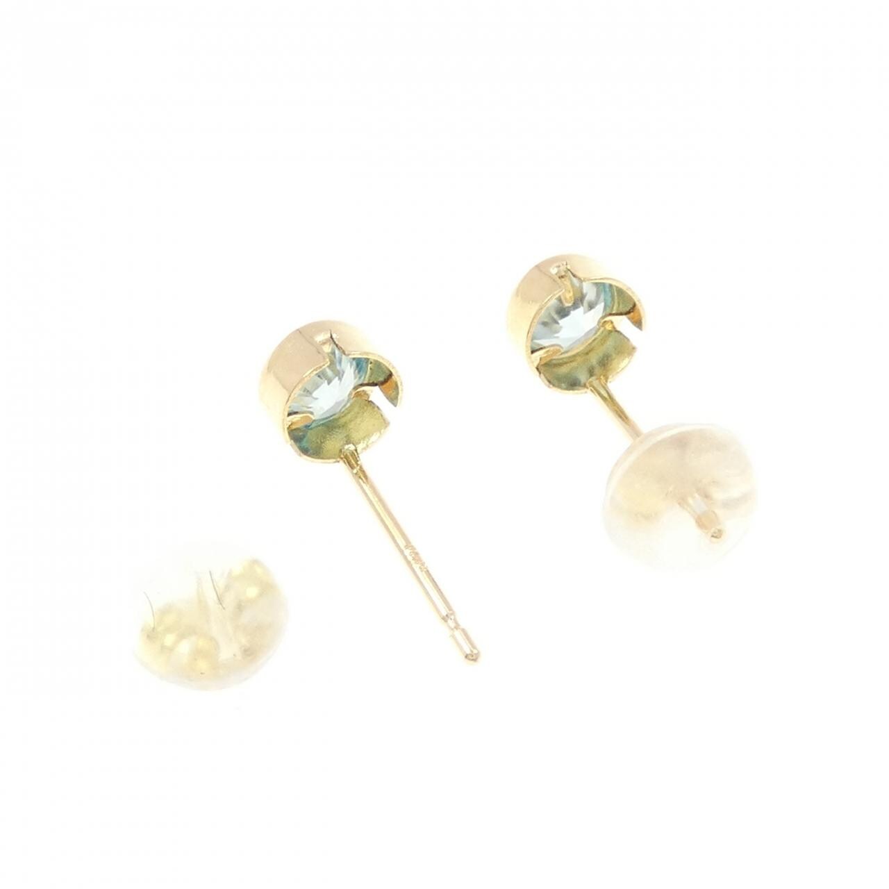 [新品] K18YG 锆石耳环