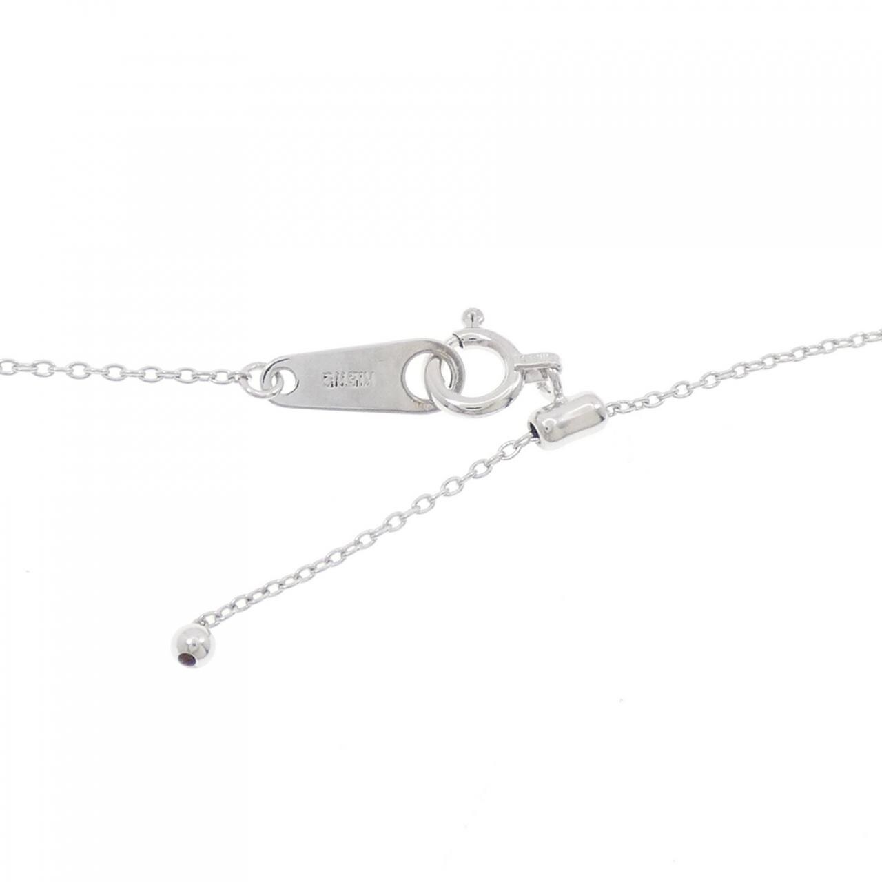 K18WG パヴェ ハート ダイヤモンド ネックレス 0.5CT