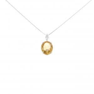 K18WG シトリン ネックレス 4.26CT