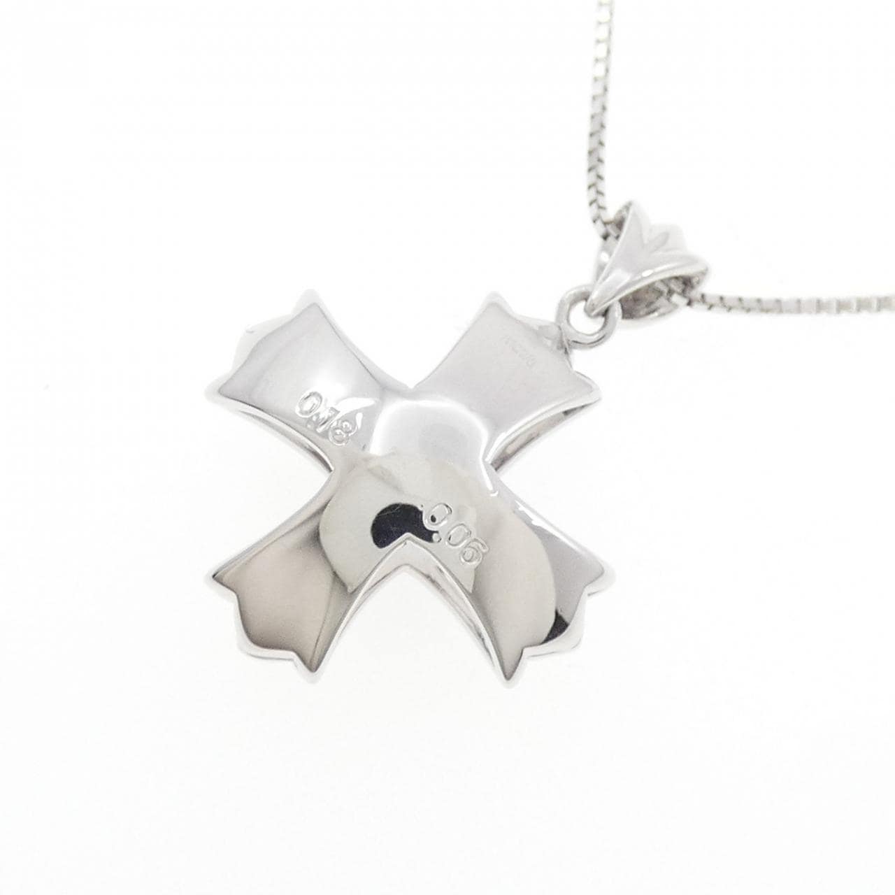 K18WG ルビー ネックレス 0.18CT