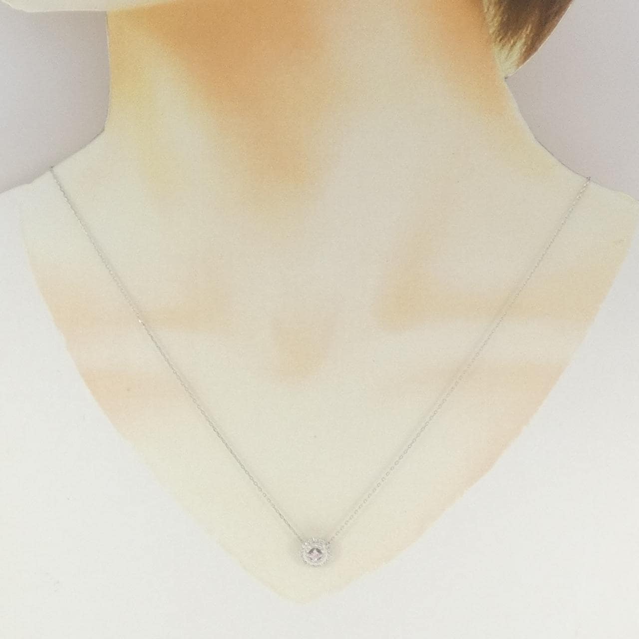 PT900/PT850 ダイヤモンド ネックレス 0.063CT FP I1