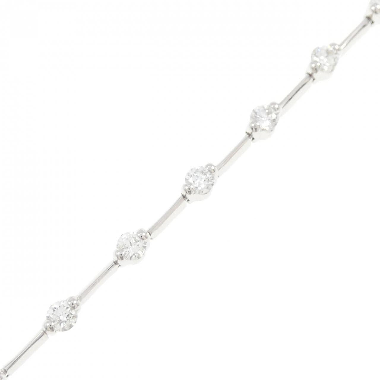 K18WG ダイヤモンド ブレスレット 1.67CT
