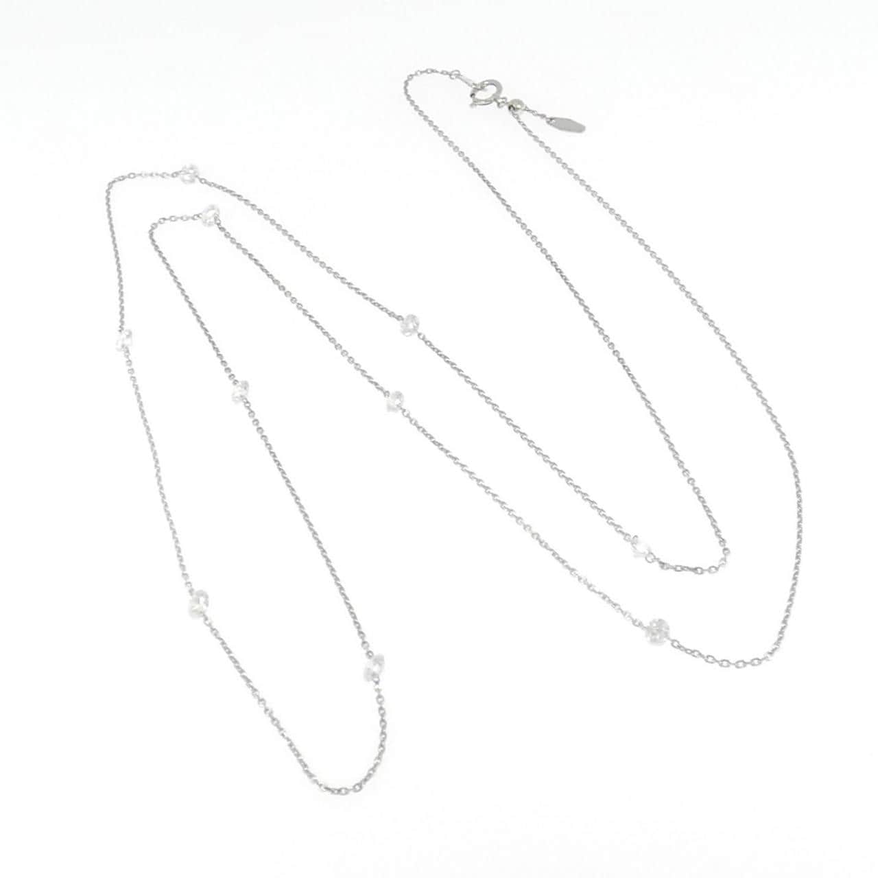 K18WG ダイヤモンド ネックレス 2.00CT