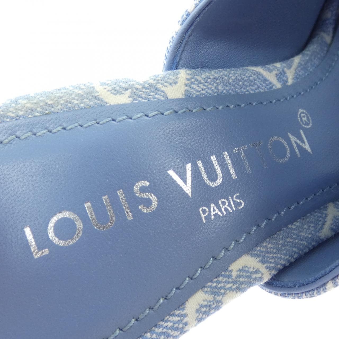 ルイヴィトン LOUIS VUITTON モノグラムデニム シルエットラインミュール サンダル