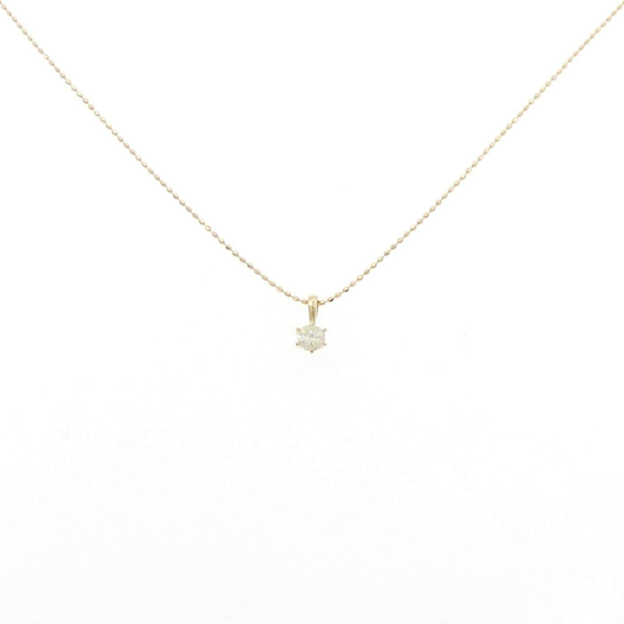 K18YG ソリティア ダイヤモンド ネックレス 0.17CT