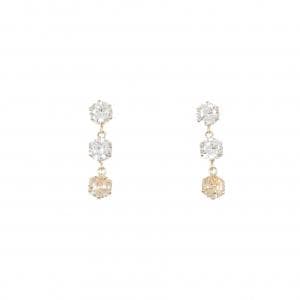 K10YG キュービック ピアス