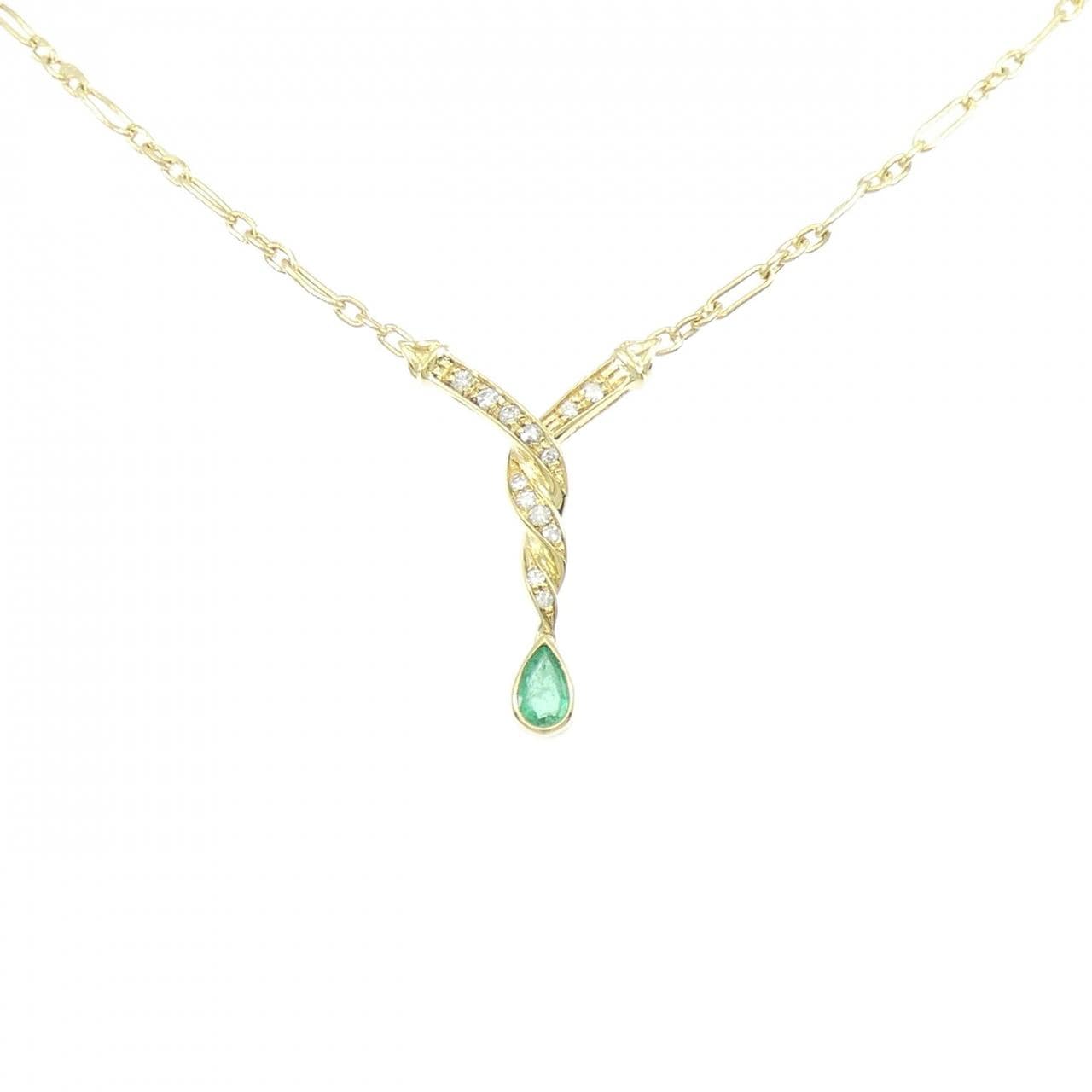 750YG エメラルド ネックレス