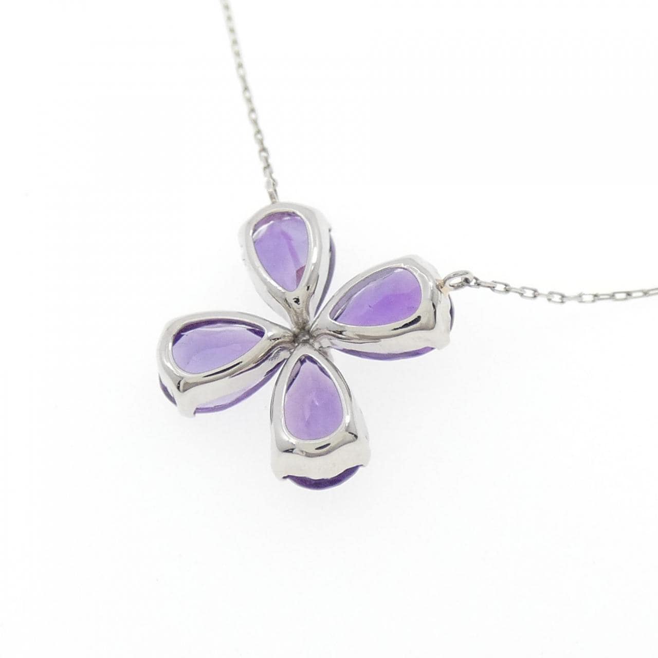 [BRAND NEW] PT Flower Amethyst Necklace 1.48CT