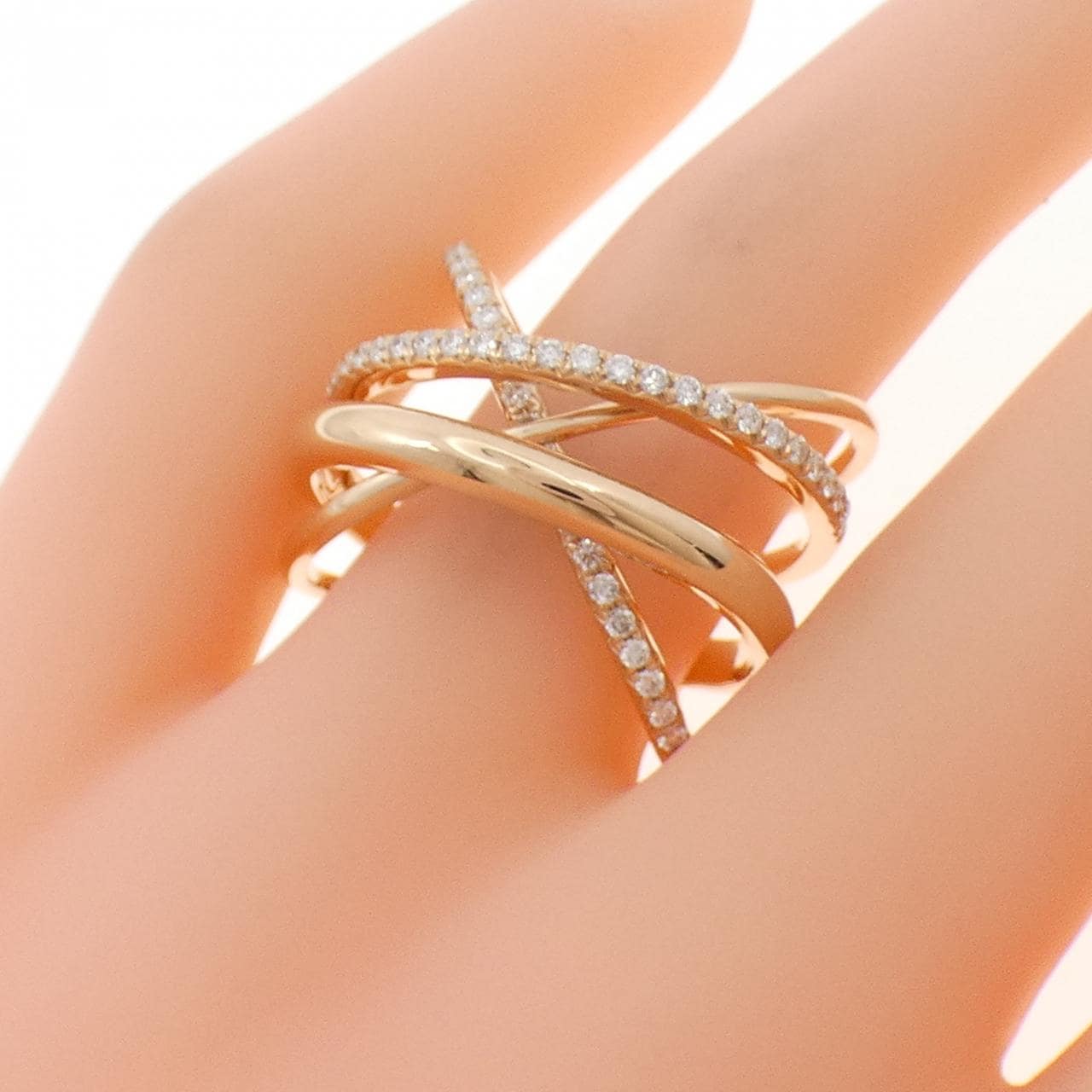 750PG ダイヤモンド リング 0.39CT