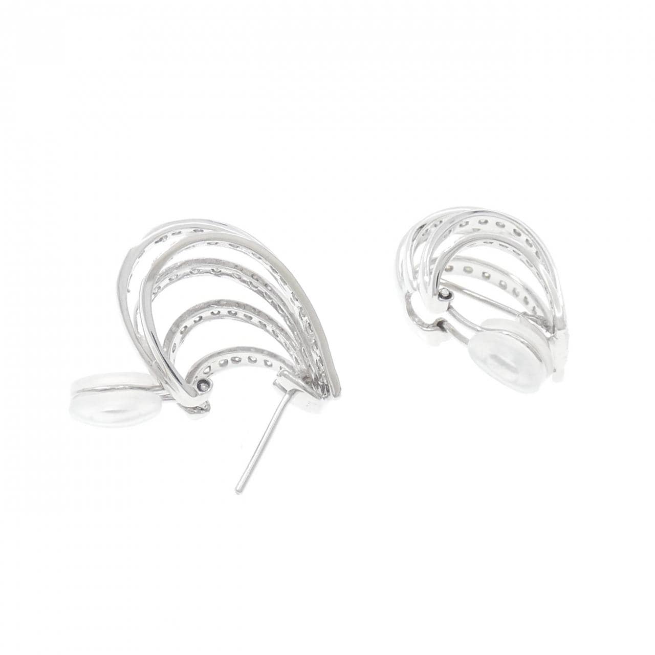 K18WG ダイヤモンド ピアス/イヤリング 1.4CT